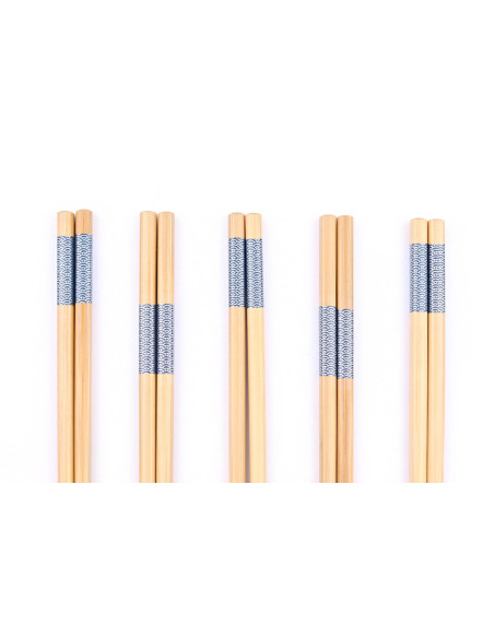 Set di 5 paia di bacchette di bambù Kutoyama - Modello 2