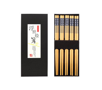 Set van 5 paar Kutoyama bamboe eetstokjes - Model 3