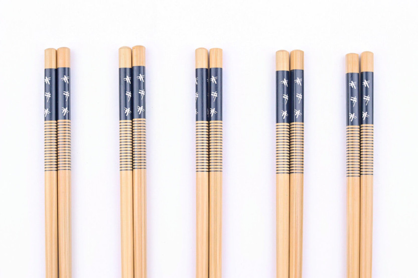 Juego de 5 pares de palillos de bambú Kutoyama - Modelo 3