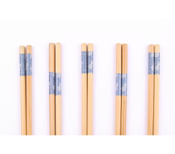 Conjunto de 5 pares de pauzinhos de bambu Kutoyama - Modelo 5 2