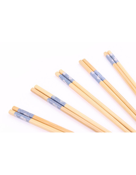 Set van 5 paar Kutoyama bamboe eetstokjes - Model 5