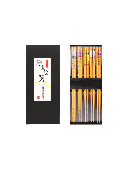 Set di 5 paia di bacchette di bambù Kutoyama - Modello 6