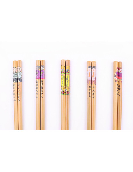 Juego de 5 pares de palillos de bambú Kutoyama - Modelo 6
