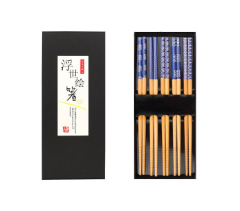 Conjunto de 5 pares de pauzinhos de bambu Kutoyama - Modelo 9