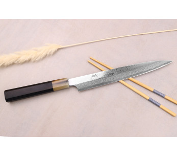 24cm Hatsukokoro Yauji Yoshihiro Damaskus BS2 Japansk handgjord yanagibakniv 2