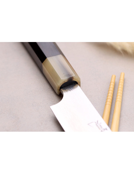 24cm Hatsukokoro Yauji Yoshihiro Damascus BS2 Japanese handmade yanagiba knife