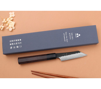 Nigara Hamono Black Tsuchime SG2 9,5cm Cuchillo tradicional japonés con mango de nogal 2
