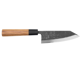 Hatsukokoro Shirasagi deba kiritsuke 15cm mango de teca cuchillo japonés hecho a mano