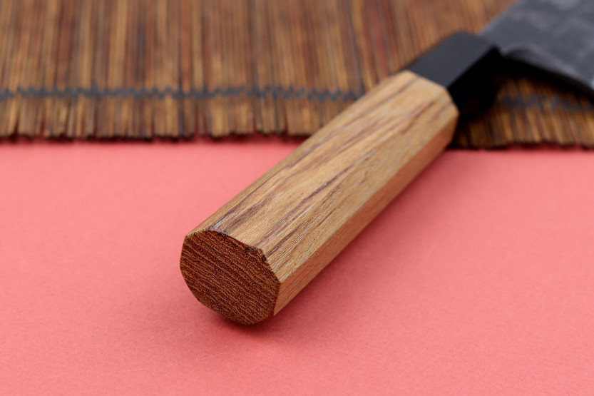 Hatsukokoro Shirasagi deba kiritsuke 15 cm japansk håndlaget kniv med teakskaft