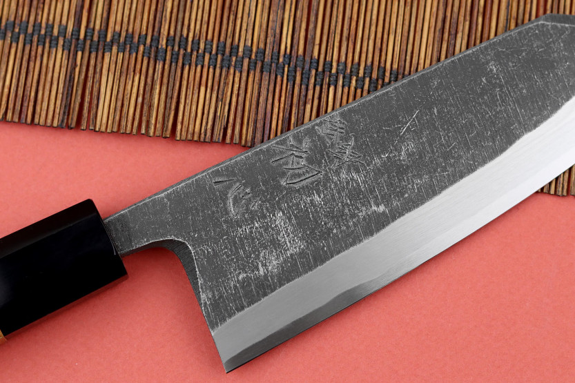 Hatsukokoro Shirasagi deba kiritsuke 15cm japans handgemaakt mes met teak handvat