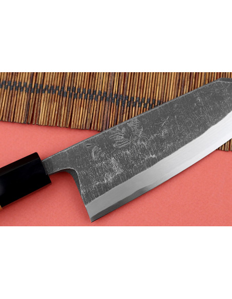 Hatsukokoro Shirasagi deba kiritsuke 15cm japans handgemaakt mes met teak handvat