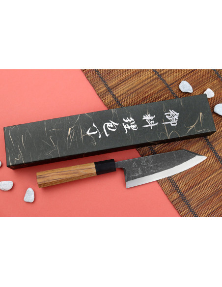 Messer deba kiritsuke 15cm japanisch handwerklich Hatsukokoro Shirasagi Griff aus Teakholz