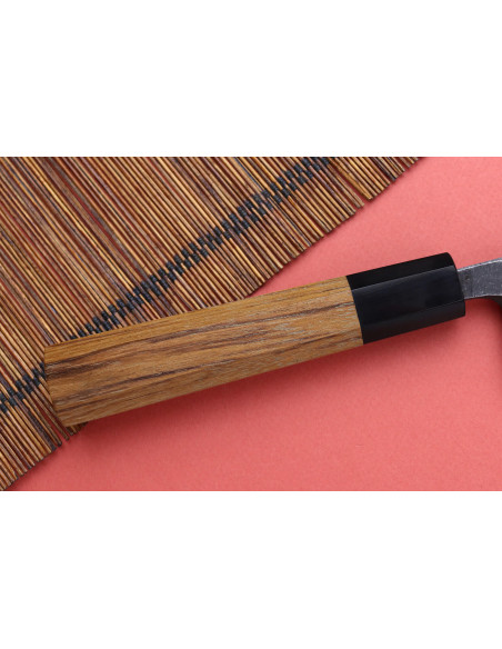 Hatsukokoro Shirasagi deba kiritsuke 15 cm japansk håndlaget kniv med teakskaft