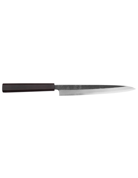 Hatsukokoro Shirasagi 24cm handmade Japanese yanagiba knife with ebony handle