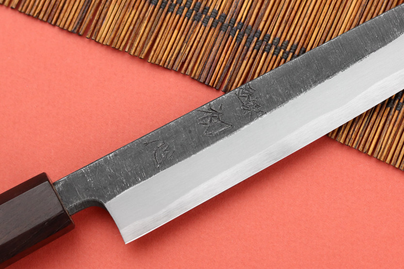 Hatsukokoro Shirasagi 24cm handmade Japanese yanagiba knife with ebony handle