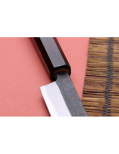 Hatsukokoro Shirasagi 24 cm Coltello giapponese artigianale yanagiba con manico in ebano