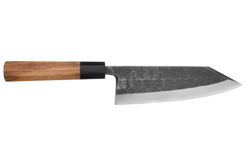 Hatsukokoro Shirasagi 18cm deba kiritsuke japans handgemaakt teak handvat mes