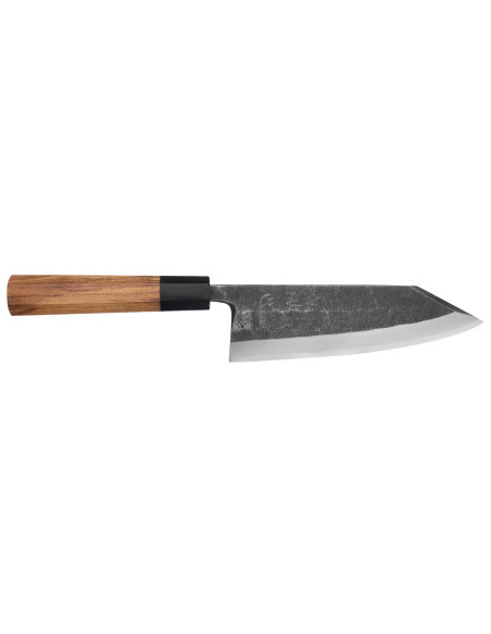 Hatsukokoro Shirasagi 18cm deba kiritsuke japans handgemaakt teak handvat mes