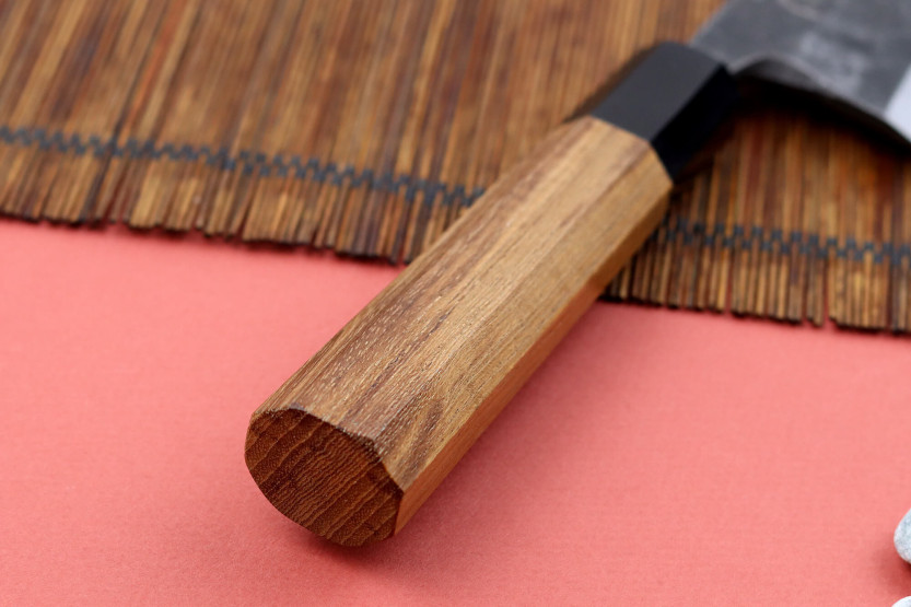 Hatsukokoro Shirasagi 18cm deba kiritsuke cabo em teca faca japonesa feita à mão