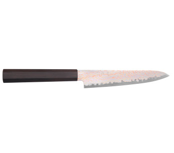 Hatsukokoro Hayabusa Rainbow Damascus 15cm japanilainen askarteluveitsi