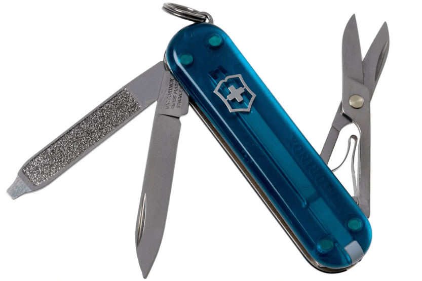Victorinox Swiss Pocket Knife Classic SD Colors Translucent Deep Ocean 58mm 7 funktioner