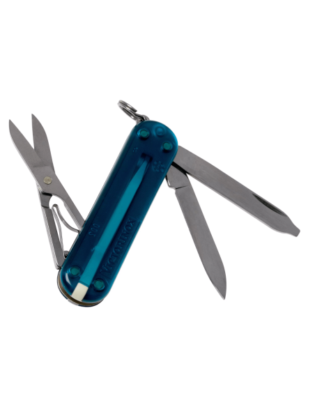 Victorinox Swiss Pocket Knife Classic SD Colors Translucent Deep Ocean 58mm 7 functions