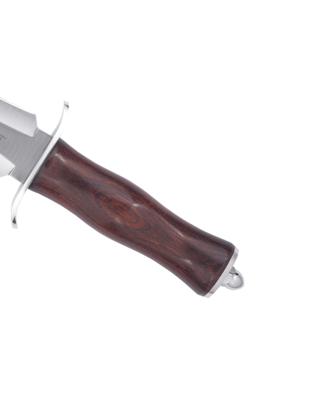 Muela Sanglier-kniv 9253 blad i rustfrit stål 24 cm stamina træhåndtag + læderskede