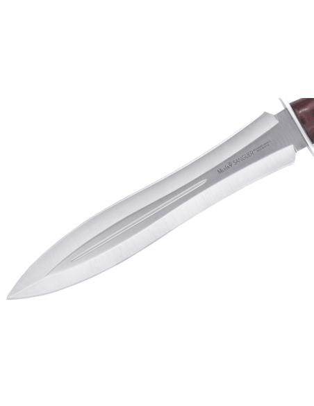 Muela Sanglier knife 9253 stainless steel blade 24cm stamina wood handle + leather sheath