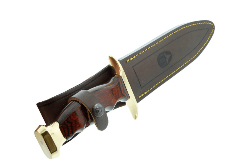 Muela Bowie Knife 9259 19cm blade stamina wood handle + leather sheath