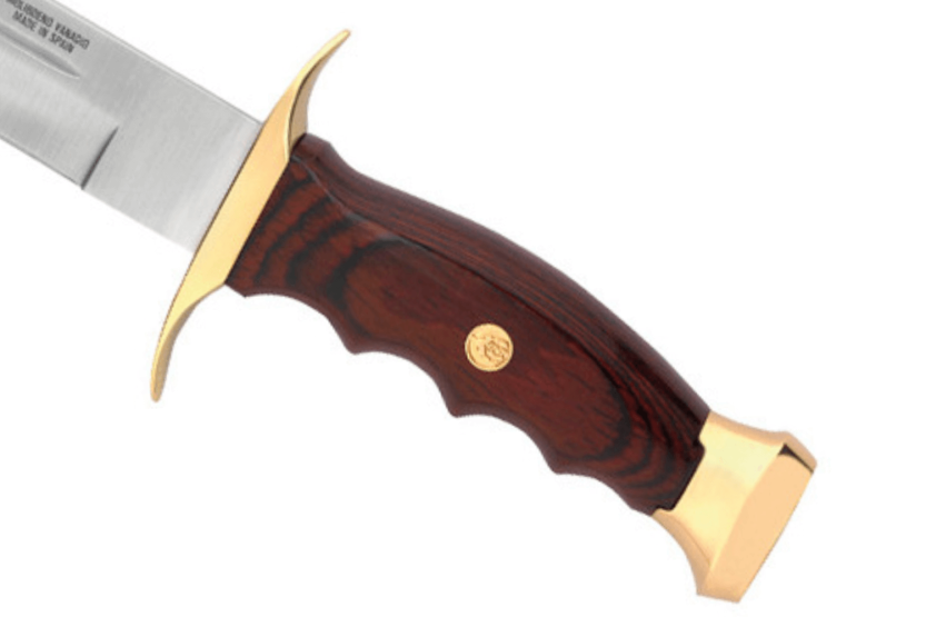 Muela Bowiemesser 9259 Klinge 19cm Griff stamina wood + Lederetui