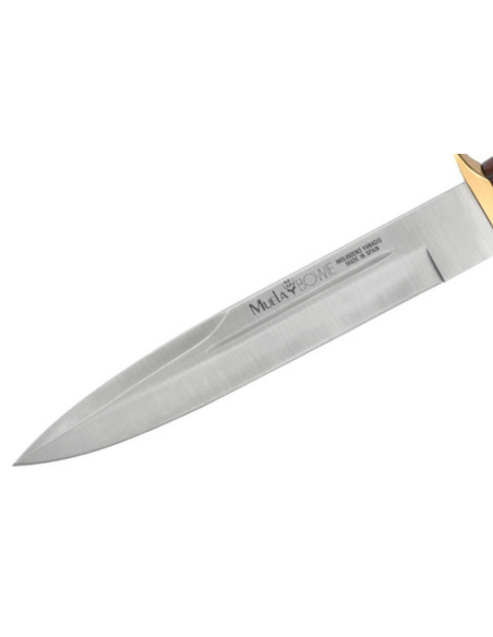 Muela Bowie Knife 9259 19cm blad stamina trähandtag + läderslida