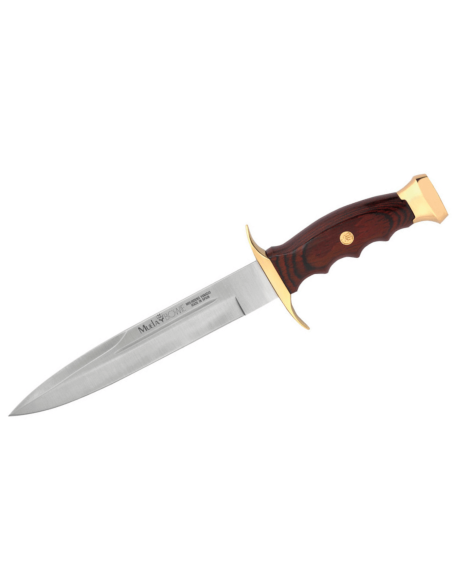 Muela Bowie 9259 kniv 19cm blad stamina trähandtag + läderslida