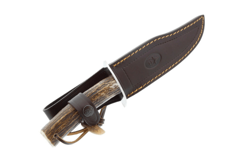 Messer Muela Gredos 9219 Edelstahlklinge 16cm Hirschgeweihgriff + Lederetui