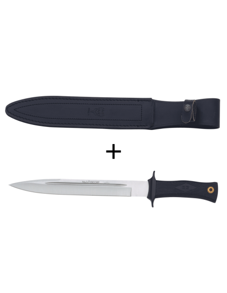 Muela ESCORP 9207 knife 26cm stainless steel blade black rubber handle + leather sheath