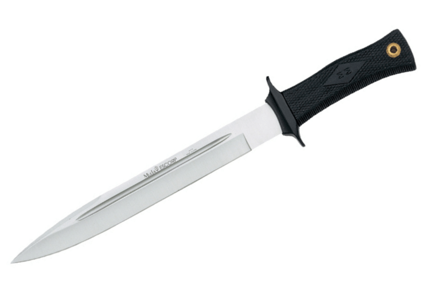 Muela ESCORP 9207 knife 26cm stainless steel blade black rubber handle + leather sheath