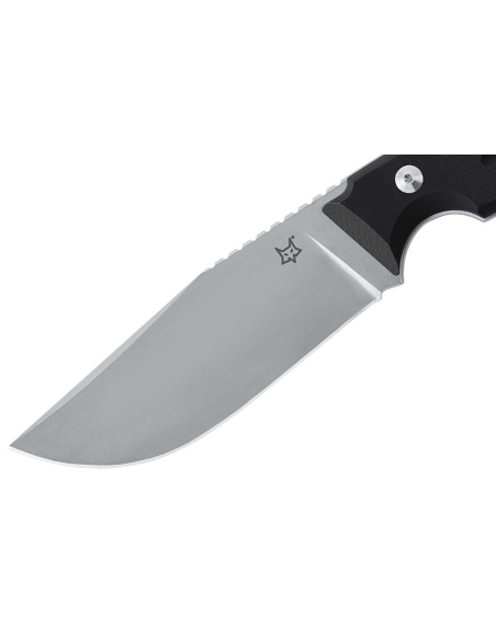 Fox Octopus Vulgaris FX.510 kniv 11,5 cm blad svart G10-håndtak + skinnslire