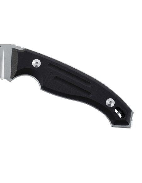 Fox Octopus Vulgaris FX.510 knife 11.5cm blade black G10 handle + leather sheath