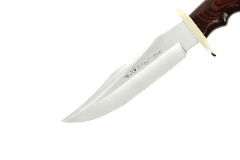 Muela Bufalo 9258 veitsi 17 cm ruostumattomasta teräksestä valmistettu terä punainen stamina kahva + nahkatuppi