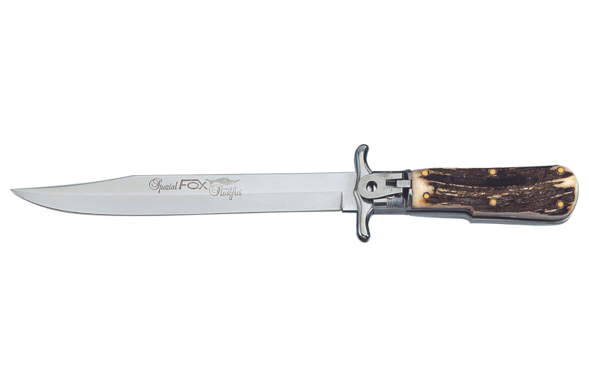 Fox Special Hunter 648 fällkniv 11cm äkta hjorthandtag + läderslida