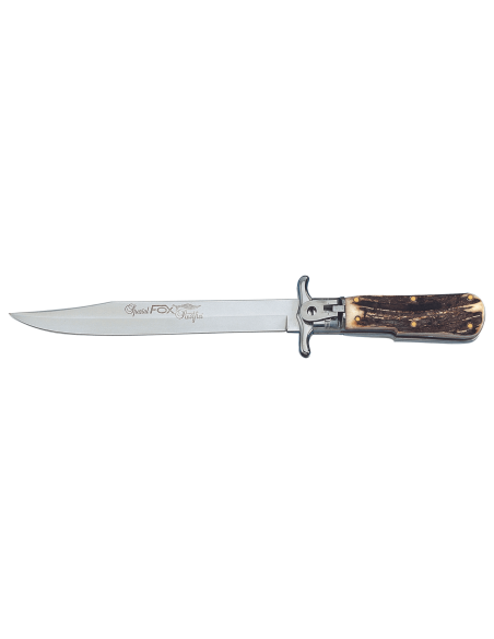 Fox Special Hunter 648 foldekniv 11 cm ægte hjorteskæfte + læderskede