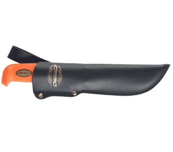 Cuchillo Marttiini Big Game 390024 hoja 13cm mango goma naranja + funda 2