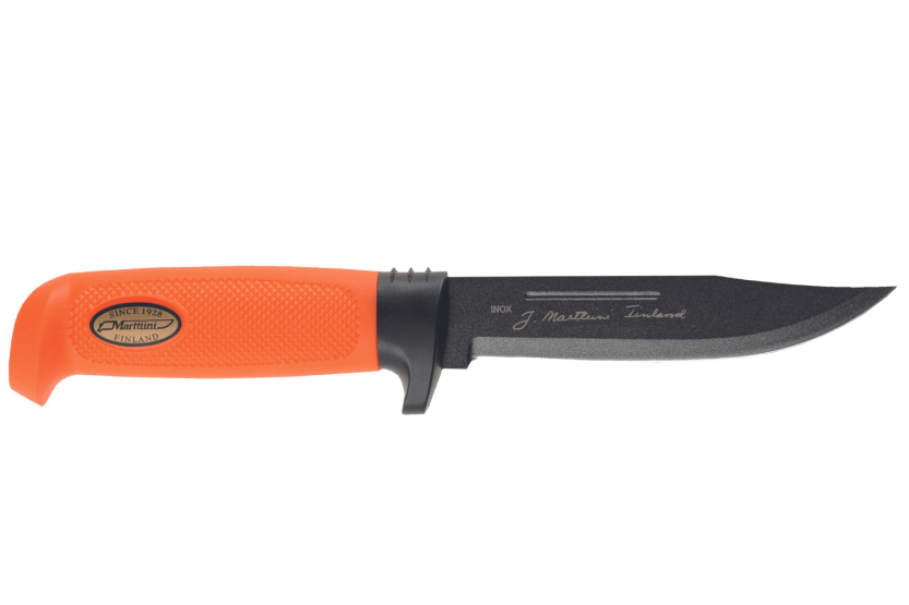 Cuchillo Marttiini Big Game 390024 hoja 13cm mango goma naranja + funda