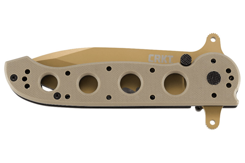 M21-14DSFG Navaja plegable CRKT con mango G10 camuflaje desierto de 13cm