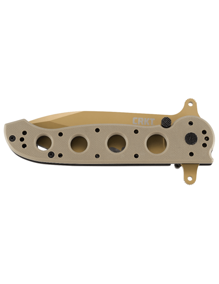 M21-14DSFG Navaja plegable CRKT con mango G10 camuflaje desierto de 13cm