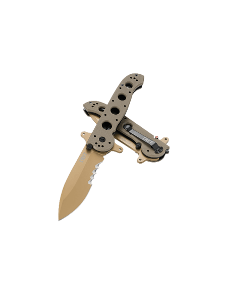 M21-14DSFG Navaja plegable CRKT con mango G10 camuflaje desierto de 13cm