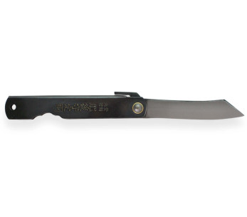 Canivete Higonokami Kanetsune com 7 cm de lâmina e cabo em aço preto
