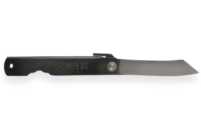 Taschenmesser Higonokami Kanetsune Klinge 7cm Stahlgriff schwarz
