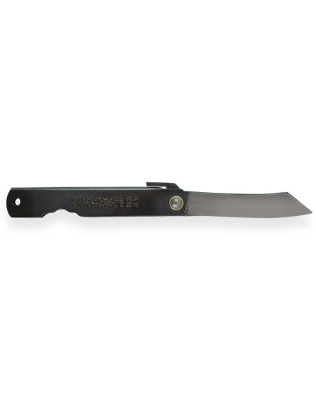 Taschenmesser Higonokami Kanetsune Klinge 7cm Stahlgriff schwarz