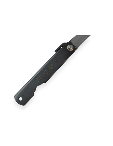 Taschenmesser Higonokami Kanetsune Klinge 7cm Stahlgriff schwarz