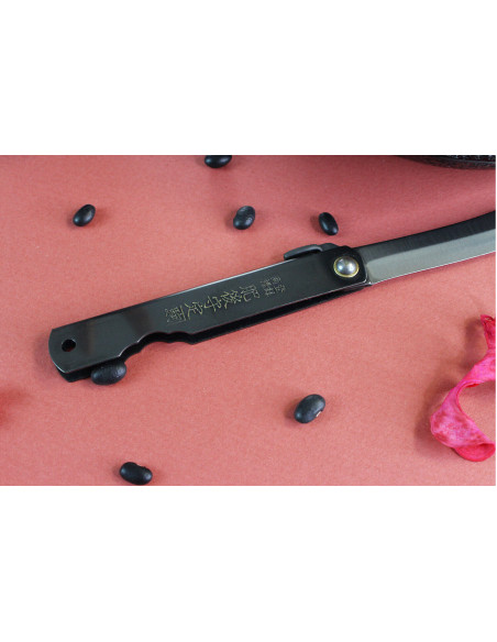 Taschenmesser Higonokami Kanetsune Klinge 7cm Stahlgriff schwarz